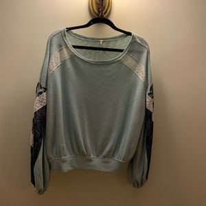 Free People Blue Pullover